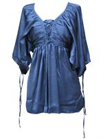 ML Satintunika, sort, S-XL